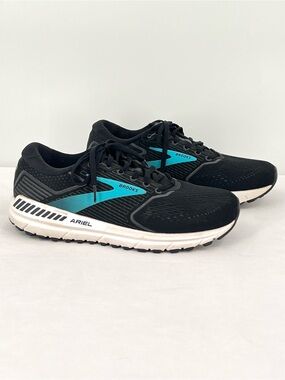 Brooks Ariel 20 Black Blue Teal Motion Control Running Shoes Women’s Size 11